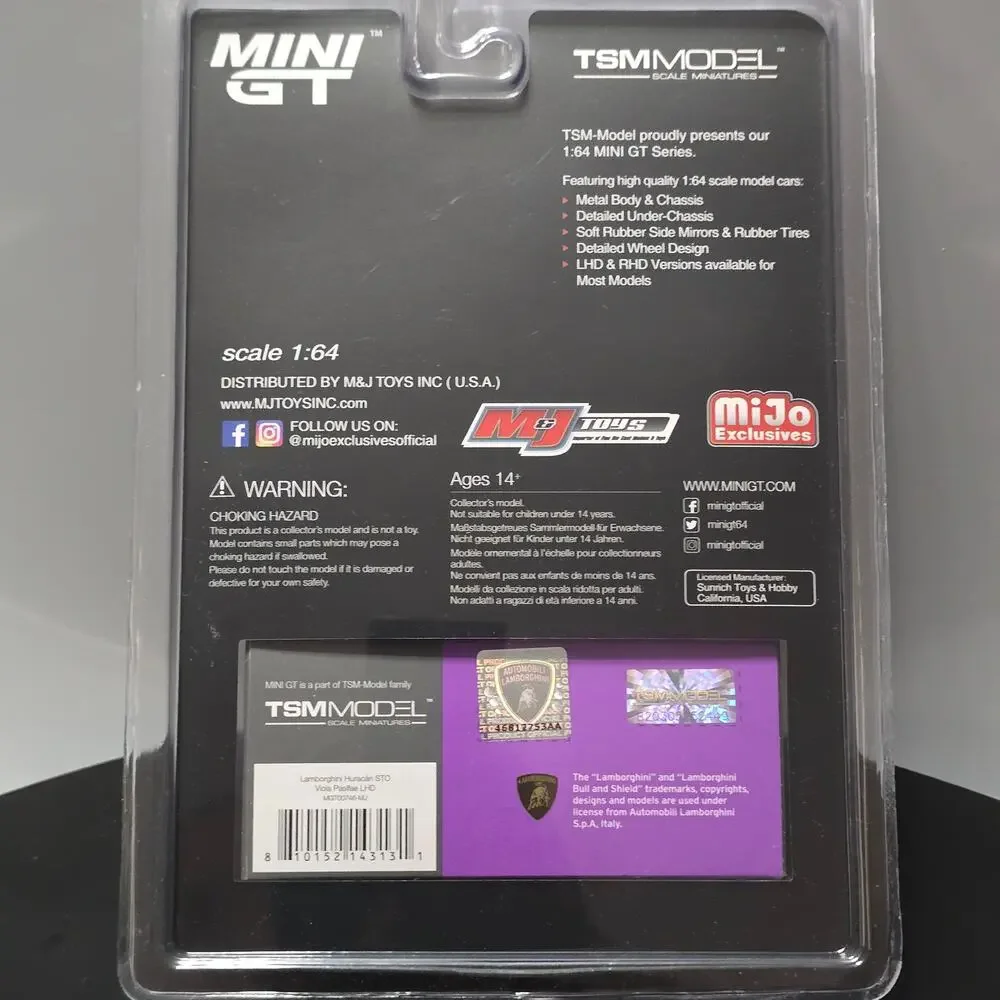 Lamborghini Huracan STO Viola Pasifae Mini GT MiJo Exclusive #746 1:64